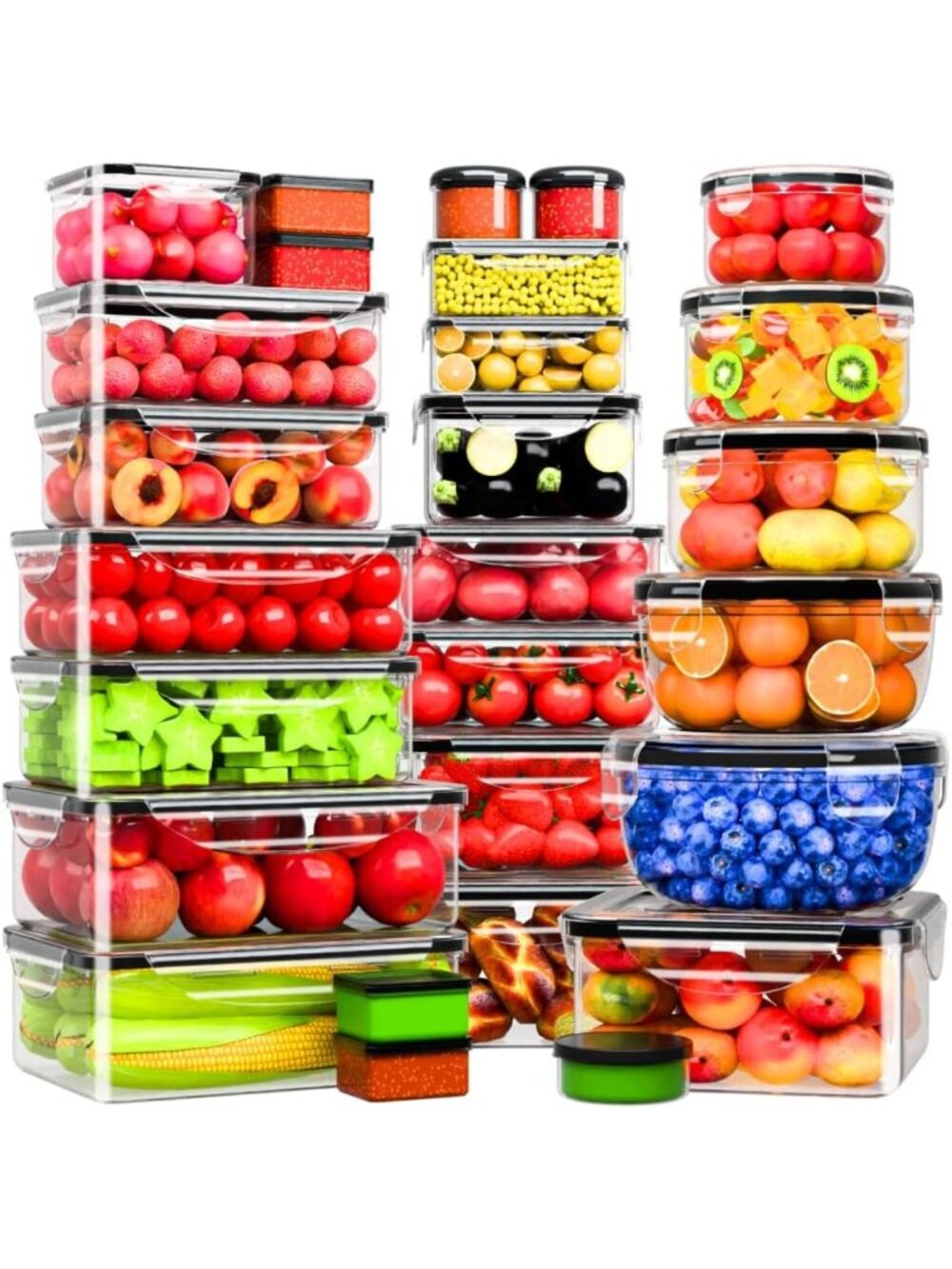 Airtight Food Storage Containers Set - 54 Pcs BPA-Free, Leak Proof, Meal Prep